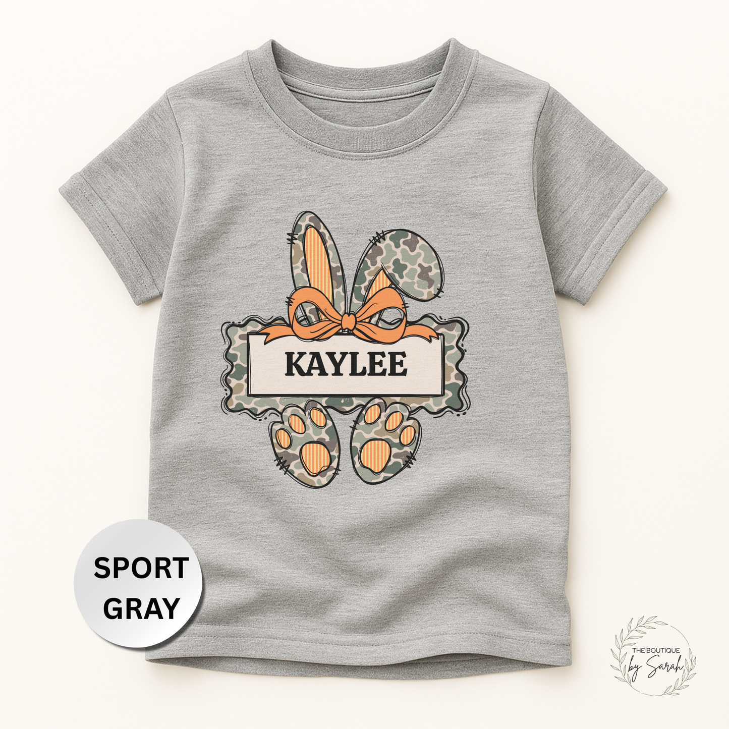 Personalized Kids Easter Shirt, Custom Name Camo Bunny Tee, Egg Hunter Youth Shirt, Hunting Family Easter Outfit for Boys or Girls