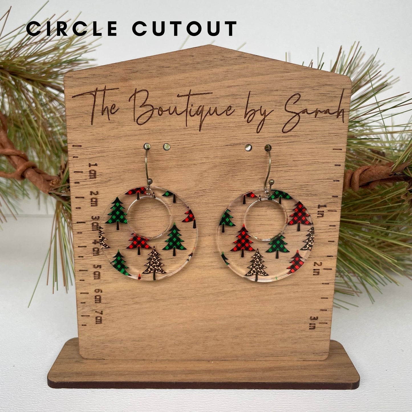 Christmas Tree Earrings, Leopard Print, Buffalo Plaid, Christmas Tree, Winter Earrings, Xmas Earrings, Holiday Jewelry, Teacher Earrings