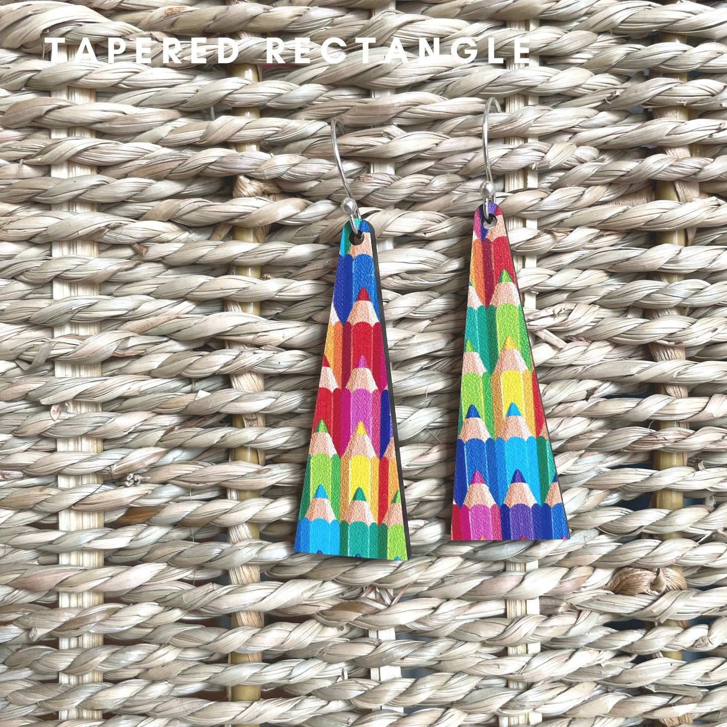 School Earrings, Crayon Jewelry, Colored Pencil Earrings, Teacher Earrings, Back to School, Teacher Gift, Teacher Appreciation