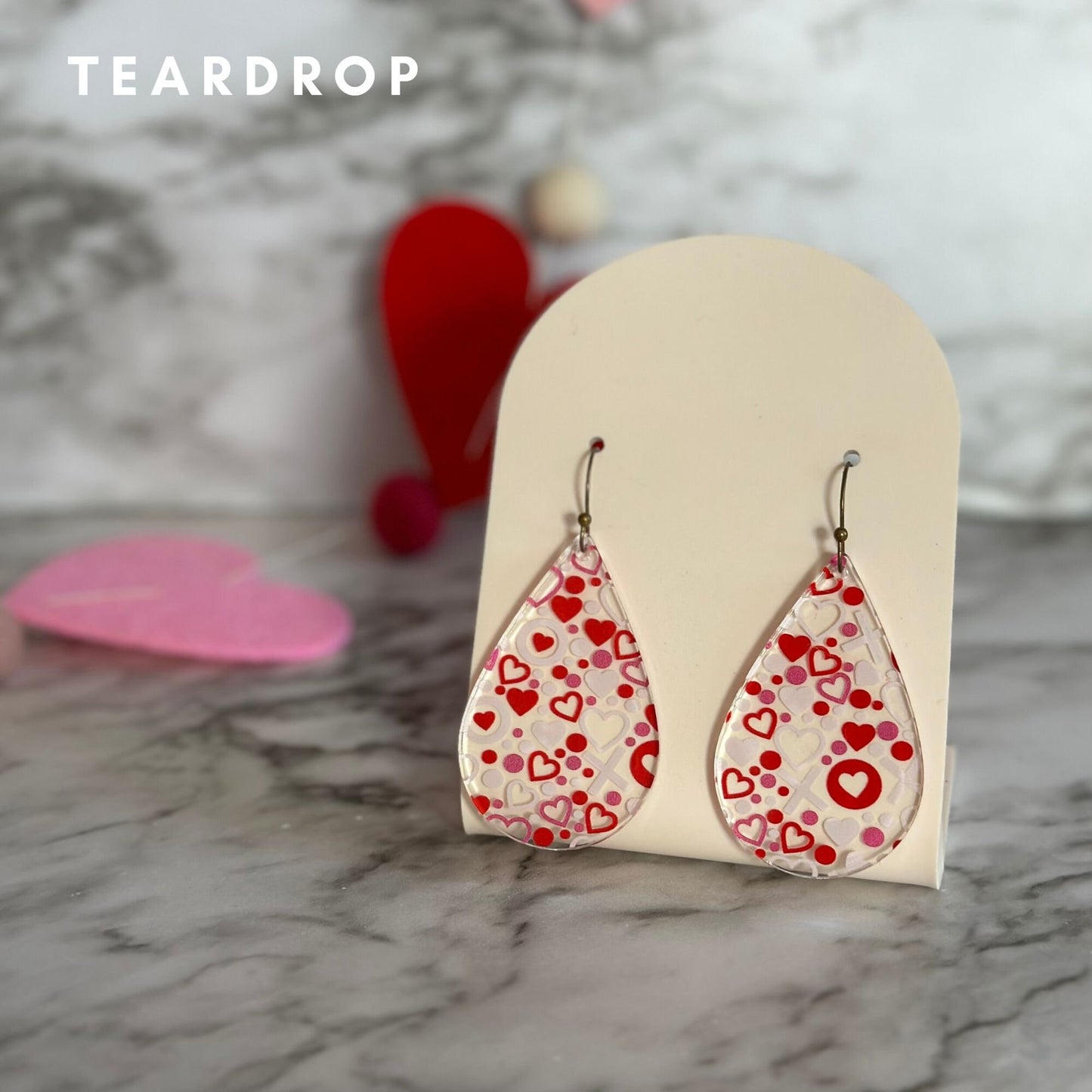 Valentine's Earrings, Valentine's Day Dangle Earrings, XOXO Earrings, Valentine's Day Gift, Dangle Earrings, VDay Gift, Teacher Earrings