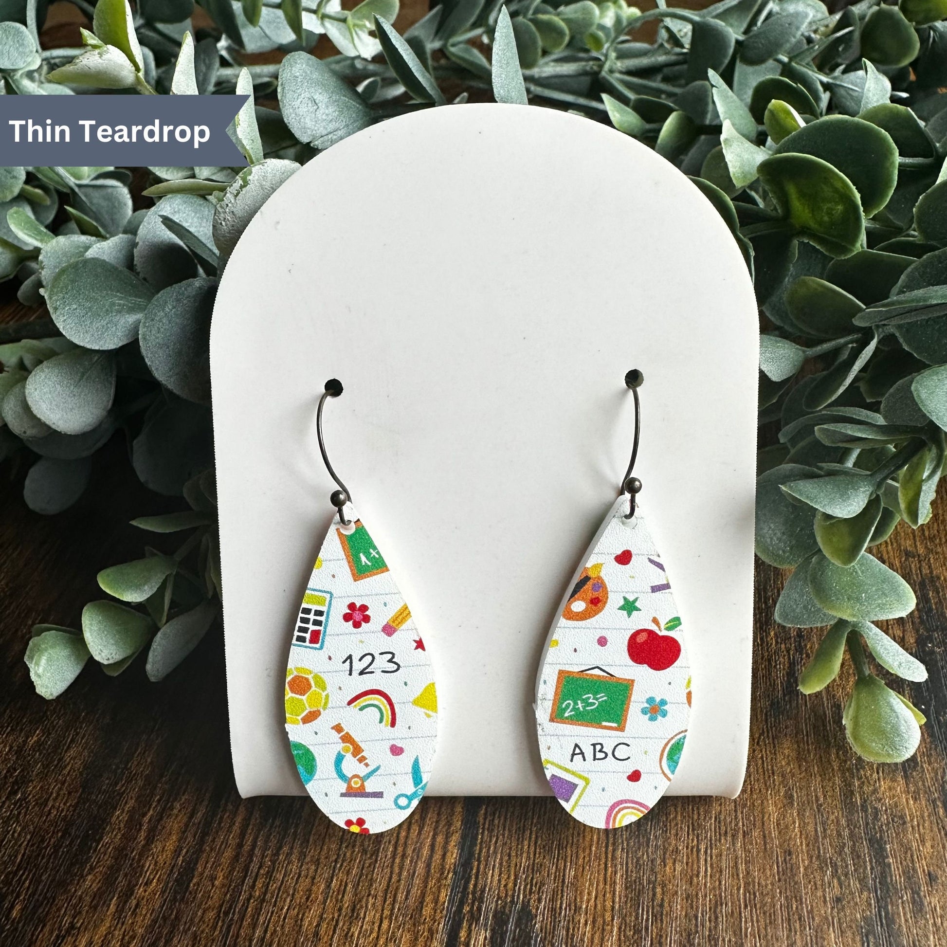 Teacher Earrings, Back to School Earrings, Elementary Teacher, Math Teacher Earrings, Teacher Gift, Gift for Teacher, Teacher Appreciation