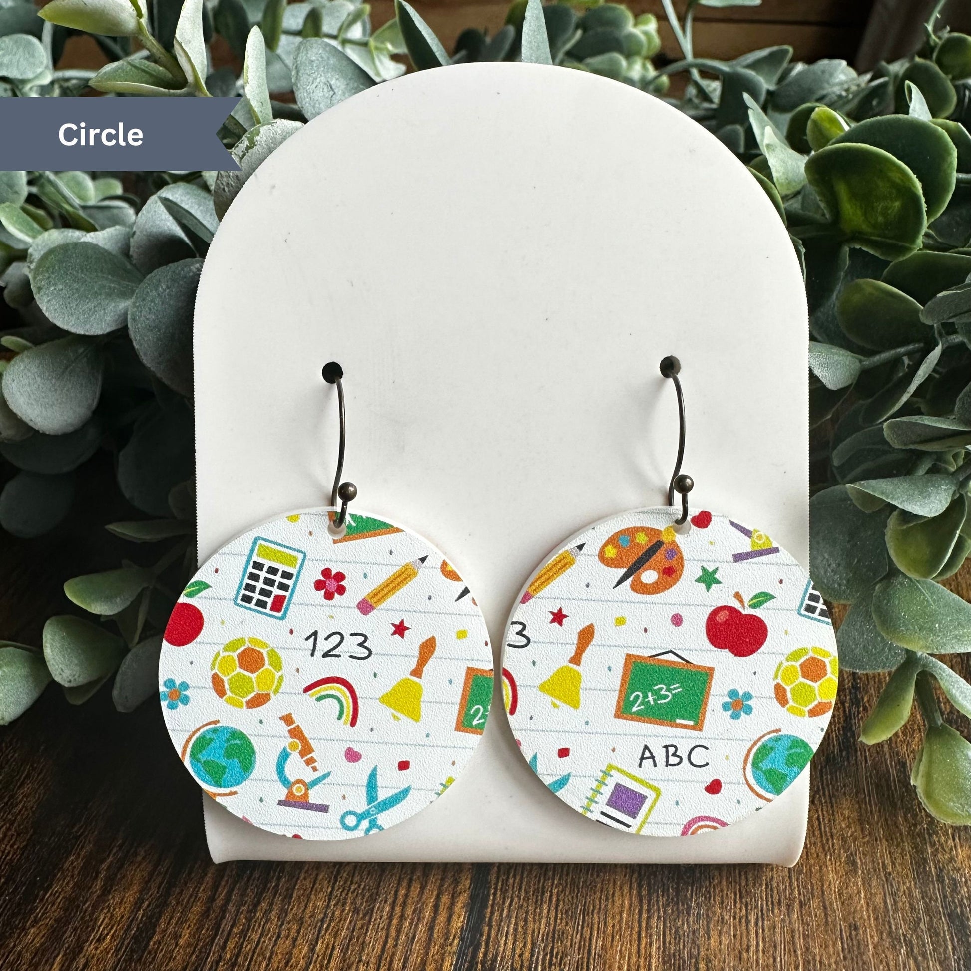 Teacher Earrings, Back to School Earrings, Elementary Teacher, Math Teacher Earrings, Teacher Gift, Gift for Teacher, Teacher Appreciation