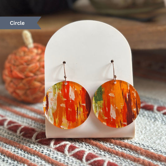 Fall Earrings, Autumn Earrings, Fall Leaves, Fall Colors, Fall Jewelry, Abstract Earrings, Leaves, Changing Seasons, Fall Foliage