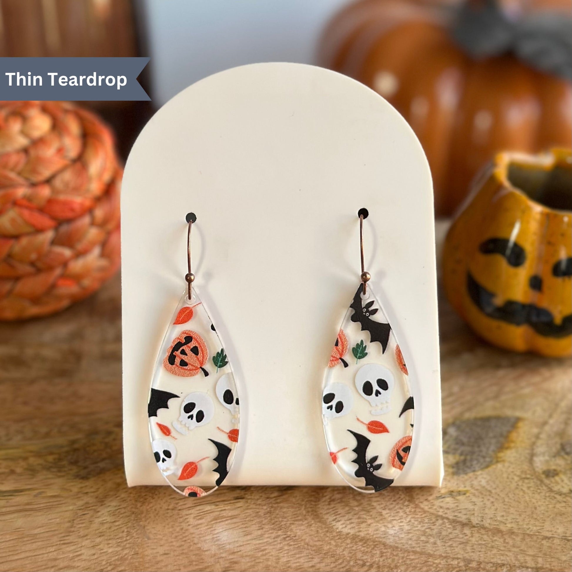 Halloween Earrings, Trick or Treat Jewelry, Jack O' Lantern, Skeleton, Bat, Fall Vibes, Spooky Season, October Jewelry, Teacher Earrings