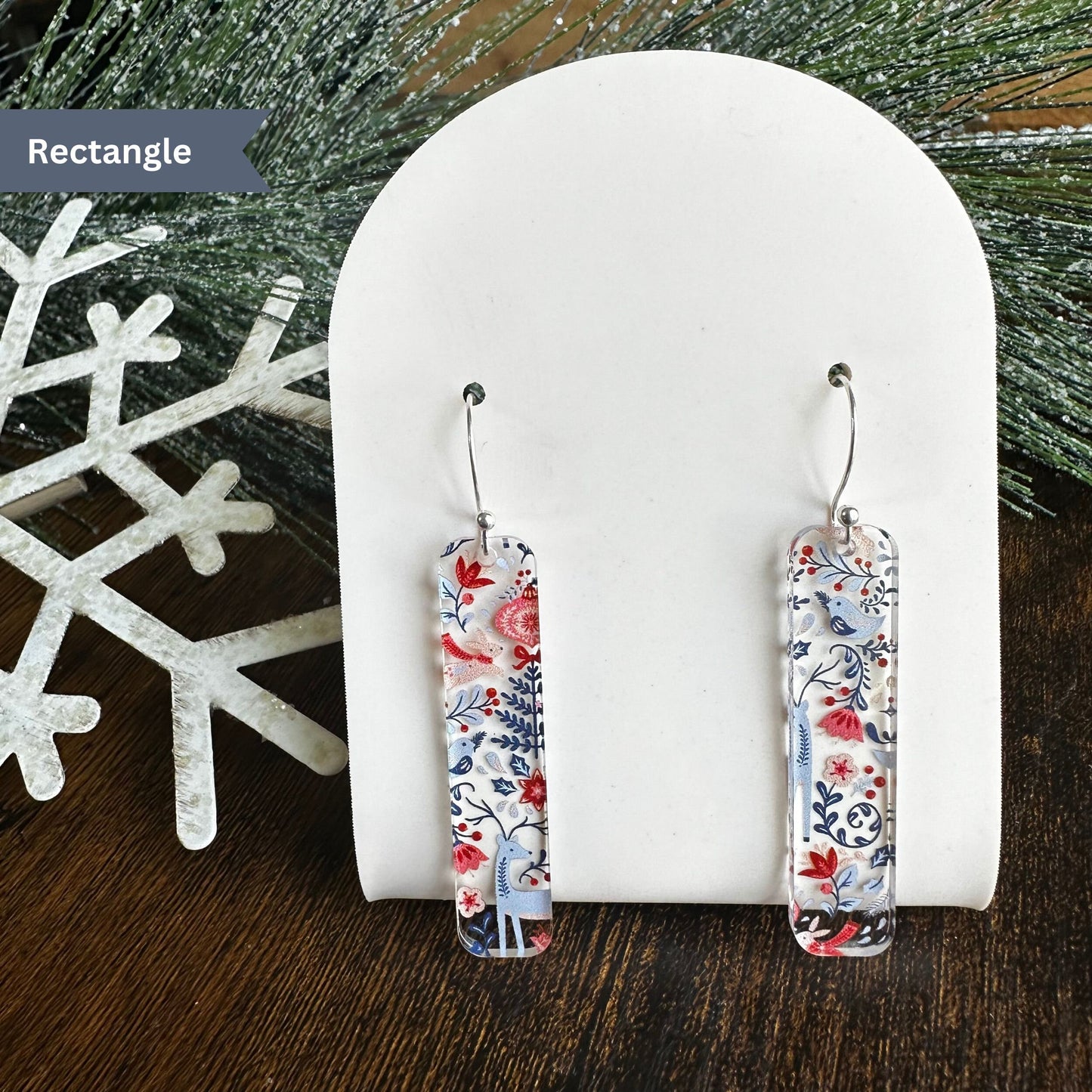 Christmas Earrings, Boho Christmas, Winter Wonderland, Neutral Christmas, Boho Christmas, Christmas Dangle, Dangle Earrings