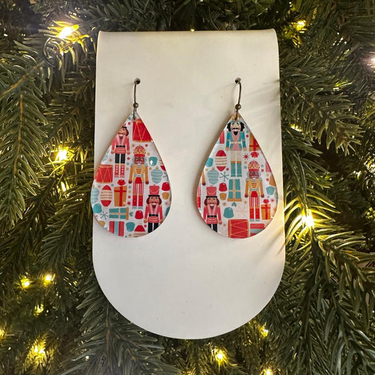 Nutcracker Earrings, Christmas Earrings, Bright Christmas, Pink Christmas, Holiday Earrings, Gift for Her, Christmas Gift, Funky Christmas