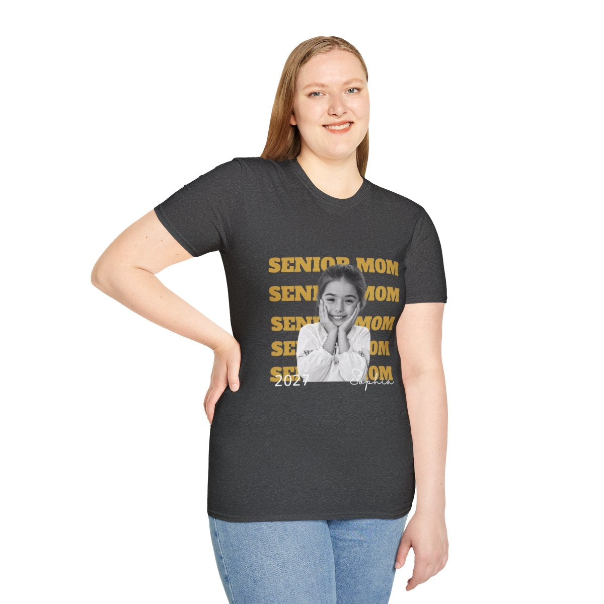 Custom Photo Senior Mom Shirt | Class of 2027 Personalized Mom of a Senior Tee